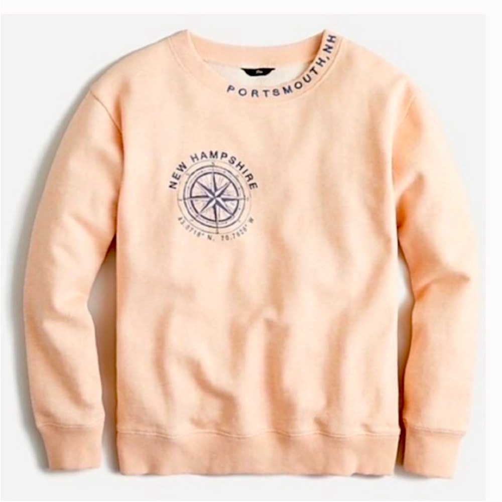 NWT J.Crew Portsmouth New Hampshire Cotton Sweatshirt size XS